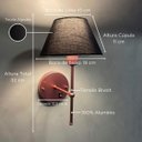 Ver imagem 3 de Kit 2 Arandelas de Parede Clássica com Interruptor e Cúpula Preta Ref 16 Decoração Casa Sala Quarto