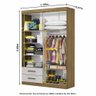 Guarda-roupa Casal Modulado 5 Portas com Cama Hercules 4 Portas 4 Gavetas - 7