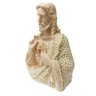 Escultura Sagrado Coracao de Jesus Creme com Perola de 20cm - 2