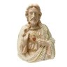 Escultura Sagrado Coracao de Jesus Creme com Perola de 20cm - 1