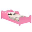 Ver imagem 1 de Cama Infantil Kids Nuvem com Colchão Incluso Mdf Grade de Proteção Montessori Quarto Criança:rosa/br