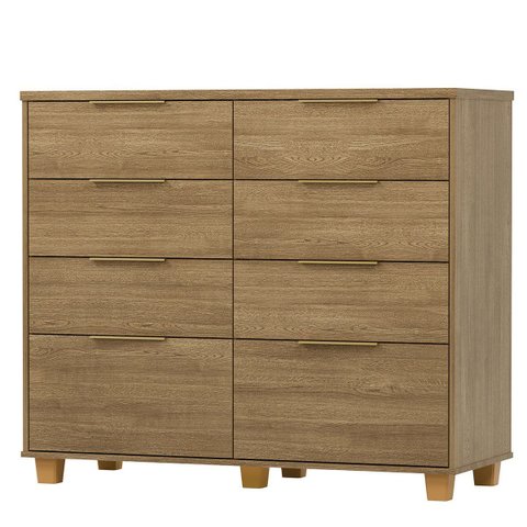 Cômoda Grande para Quarto 8 Gavetas Density Nature