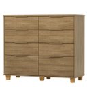 Ver imagem 1 de Cômoda Grande para Quarto 8 Gavetas Density Nature