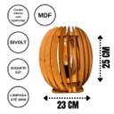Ver imagem 3 de Abajur de Mesa em MDF - Cor: Preta
