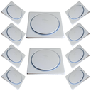 Ver imagem 1 de Kit 10 Ralo Click Banheiro Inox Quadrado 10x10 Cromado