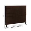 Ver imagem 3 de Cabeceira Estofados Solteiro Quarto 90cm Talita Suede Marrom Madelina Decor