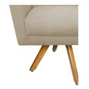 Ver imagem 6 de Poltrona Laura Base Giratória de Madeira Suede Bege - Doce Sonho Móveis