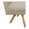 Poltrona Laura Base Giratória de Madeira Suede Bege - Doce Sonho Móveis - 6