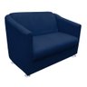 Namoradeira Bia Decorativa 2 Lugares Suede Azul Marinho - 2