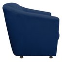 Ver imagem 3 de Namoradeira Bia Decorativa 2 Lugares Suede Azul Marinho