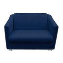 Ver imagem 1 de Namoradeira Bia Decorativa 2 Lugares Suede Azul Marinho
