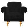 Poltrona Decorativa Dani Pés Provençais Suede Preto - Doce Sonho Móveis - 2