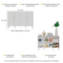 Ver imagem 4 de Aparador Buffet 4 Portas Retrô Viena Multimóveis V3606 Branco