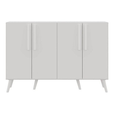 Aparador Buffet 4 Portas Retrô Viena Multimóveis V3606 Branco