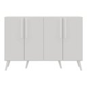 Ver imagem 1 de Aparador Buffet 4 Portas Retrô Viena Multimóveis V3606 Branco