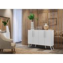 Ver mais imagens de Aparador Buffet 4 Portas Retrô Viena Multimóveis V3606 Branco