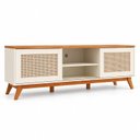 Ver imagem 2 de Rack para TV até 75 Polegadas 180,5cm 2 Portas com Palha Natural 1 Prateleira Nolan