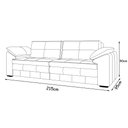 Ver imagem 3 de Sofá Decorativo Sala de Estar Marselha Fixo 3 Lugares 215cm Couro Branco - Mozzelar