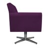 Poltrona Laura Base Giratória de Metal Suede Roxo - Doce Sonho Móveis - 3