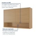 Ver imagem 6 de Cozinha 6 Peças 12 Portas 5 Gavetas 350cm 100% MDF Condessa Marrom/Carvalho