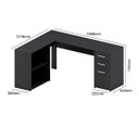 Ver imagem 4 de Escrivaninha para Computador Torino em L com 3 Gaveta - Preto