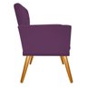 kit 03 Poltronas Fernanda Palito Mel Suede Roxo - Doce Sonho Móveis - 4
