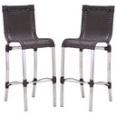 Ver imagem 2 de Conjunto de 6 Banquetas Jl em Alumínio para Balcão, Cozinha, Edícula - Tabaco