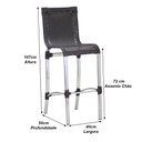 Ver imagem 3 de Conjunto de 6 Banquetas Jl em Alumínio para Balcão, Cozinha, Edícula - Tabaco