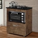 Ver imagem 2 de Kit Balcão Salvia Kaiki Mais Cooktop Fogão Itatiaia Essencial 4 Bocas Bivolt Preto