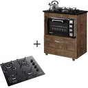 Ver imagem 1 de Kit Balcão Salvia Kaiki Mais Cooktop Fogão Itatiaia Essencial 4 Bocas Bivolt Preto