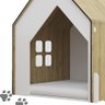 Casinha Para Gato Com Colchão 100% MDF Carvalho Branco Bella Shop Jm - 3