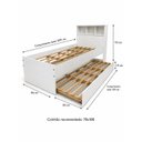 Ver imagem 4 de Bicama Cama com Auxiliar Solteiro com Nichos