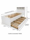 Ver imagem 4 de Bicama Cama com Auxiliar Solteiro com Nichos
