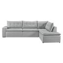 Ver imagem 3 de Sofá Retratil com Chaise Direita Titan 6 Lugares 3,16m Tecido Linho