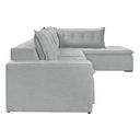 Ver imagem 4 de Sofá Retratil com Chaise Direita Titan 6 Lugares 3,16m Tecido Linho