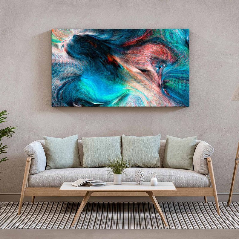 Quadro Decorativo Tela Canvas Abstrato Percepção - 120x60 Cm - 1