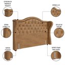 Ver imagem 3 de Cabeceira Cama Box Casal Queen 160cm Antibes P02 Sintético Caramelo - Mpozenato