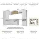 Ver imagem 4 de Cozinha Completa de Canto Veneza Mp2090 Multimóveis Branco/preto + Brinde Jogo de Panelas Tramontina