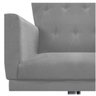 Poltrona Dália Base Giratória de Metal Suede Cinza - Doce Sonho Móveis - 5
