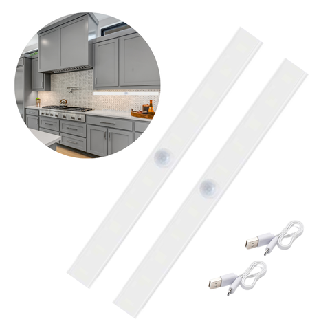 2 Lâmpadas Led 5W Barra 50Cm USB Sensor De Presença Movimento Adesivos Magnéticos Para Closets Armár