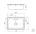 Ver imagem 4 de Cuba de Sobrepor Morgana 68x48 cm em Aço Inox com Acabamento Acetinado com Torneira, Válvula, Dosado