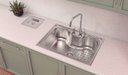Ver imagem 5 de Cuba de Sobrepor Morgana 68x48 cm em Aço Inox com Acabamento Acetinado com Torneira, Válvula, Dosado