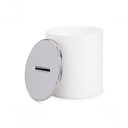 Ver imagem 2 de Lixeira Pp Tampa Inox Ø 18,5 X 23 Cm Branco Brinox