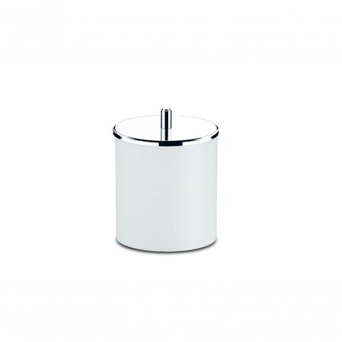 Lixeira Pp Tampa Inox Ø 18,5 X 23 Cm Branco Brinox
