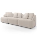Ver mais imagens de Sofá 3 Lugares para Sala de Estar Living 228cm Arlo F04 Bouclê Bege - Lyam Decor