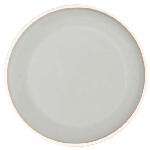 Jogo 24 Pratos de Sobremesa Melamina Class Cinza 21,5cm Wolff Cozinha Restaurante Buffet Servir