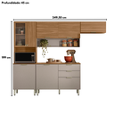 Ver imagem 4 de Cozinha Modulada Compacta com 8 Portas e 2 Gavetas Olga Amendôla/Nude
