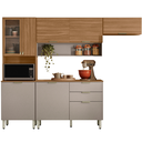 Ver imagem 1 de Cozinha Modulada Compacta com 8 Portas e 2 Gavetas Olga Amendôla/Nude