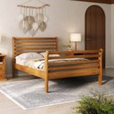 Ver imagem 1 de Cama Gondola Casal Madeira Maciça Marrom/Mogno/Mel