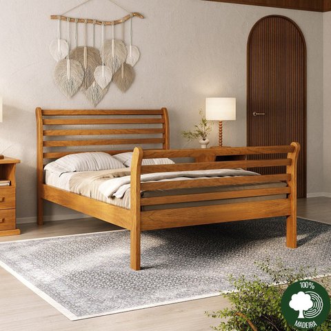 Cama Gondola casal 100% madeira maciça